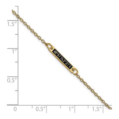 Gold-Plated Sterling Silver Personalized Station Bracelet – view 3