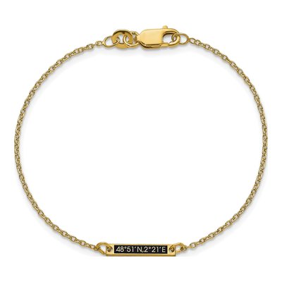 Gold-Plated Sterling Silver Personalized Station Bracelet – view 4