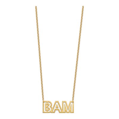 Gold-Plated Sterling Silver Personalized 3-Letter Initial Necklace – view 2