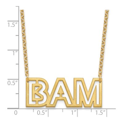 Gold-Plated Sterling Silver Personalized 3-Letter Initial Necklace – view 3