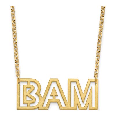 Gold-Plated Sterling Silver Personalized 3-Letter Initial Necklace