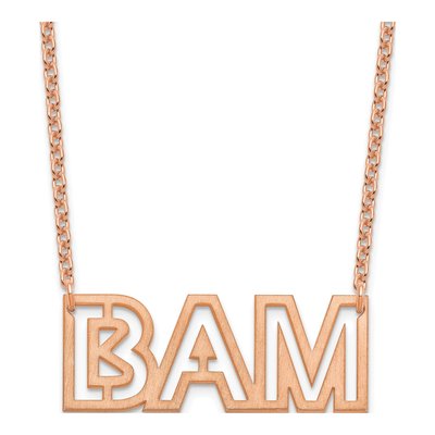 Rose Gold-Plated Sterling Silver Personalized 3-Letter Necklace