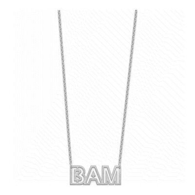 Sterling Silver Personalized 3-Letter Necklace – view 2