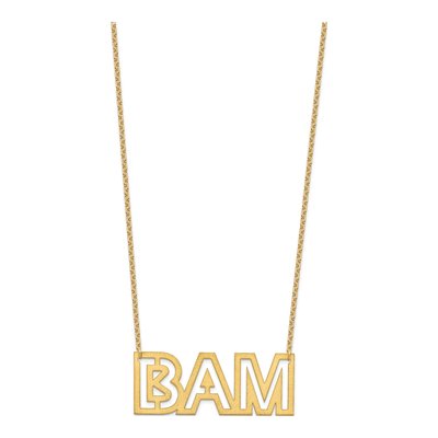 Gold-Plated Sterling Silver Personalized 3-Letter Necklace – view 2