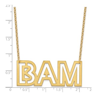 Gold-Plated Sterling Silver Personalized 3-Letter Necklace – view 3