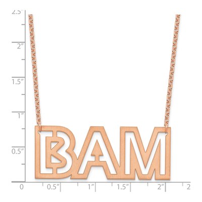 Rose Gold-Plated Sterling Silver Personalized 3-Letter Initial Necklace – view 2
