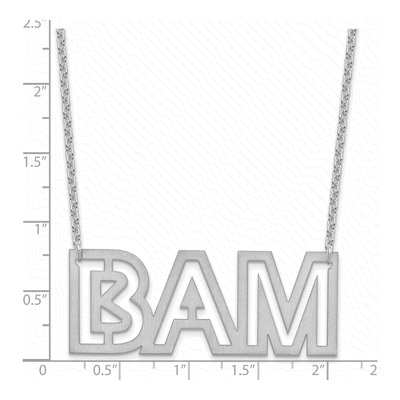 Sterling Silver Large 3-Letter Initial Necklace – view 3