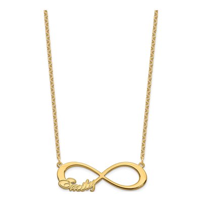 Gold-Plated Sterling Silver Personalized Name Infinity Necklace – view 2
