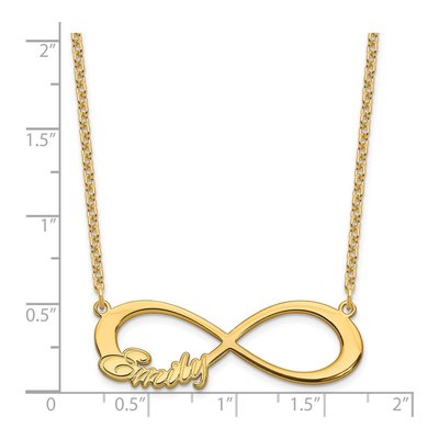 Gold-Plated Sterling Silver Personalized Name Infinity Necklace – view 3