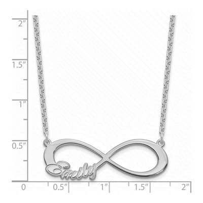 Sterling Silver Personalized Name Infinity Necklace – view 3