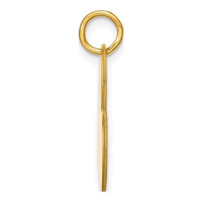 Gold-Plated Sterling Silver Blank Heart Charm – view 2
