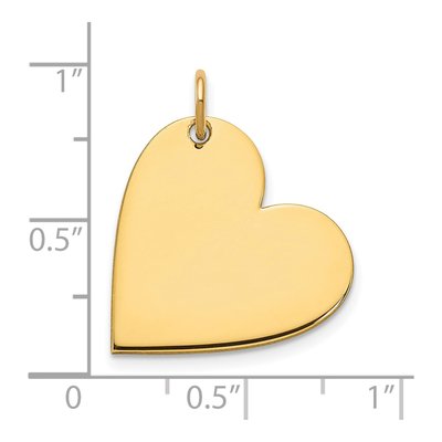 Gold-Plated Sterling Silver Blank Heart Charm – view 3