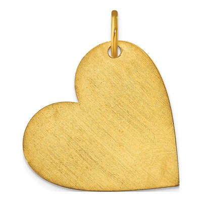 Gold-Plated Sterling Silver Blank Heart Charm – view 4
