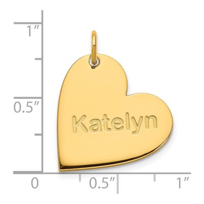 Gold-Plated Sterling Silver Personalized Heart Charm – view 2