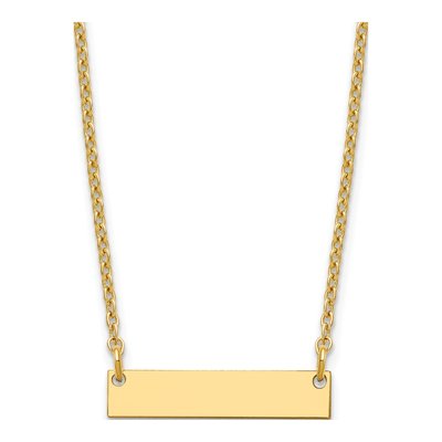 Gold-Plated Sterling Silver Personalized Bar Necklace