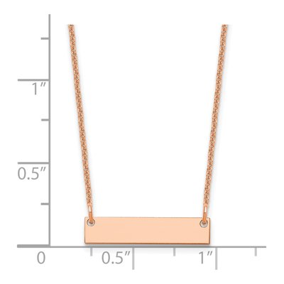 14K Rose Gold Small Blank Bar Necklace – view 2