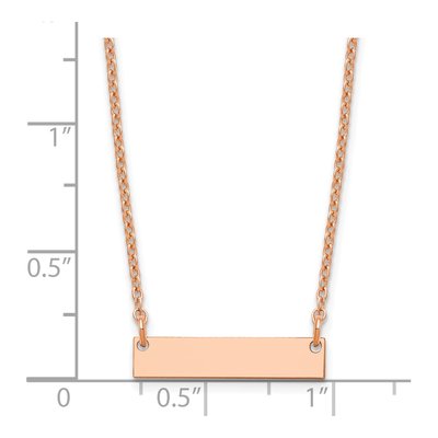 Rose Gold-Plated Sterling Silver Personalized Bar Necklace – view 2