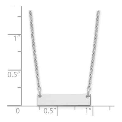 Sterling Silver Personalized Blank Bar Necklace – view 4