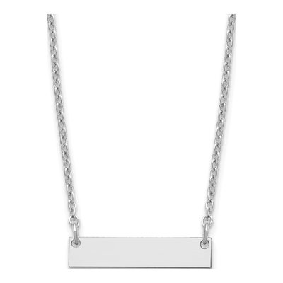 Sterling Silver Personalized Blank Bar Necklace
