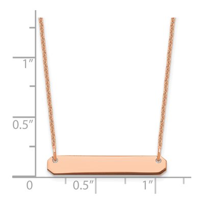 14K Rose Gold Small Bar Necklace – view 2