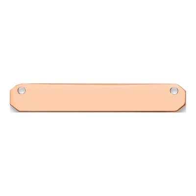 14K Rose Gold Small Blank Bar Finding