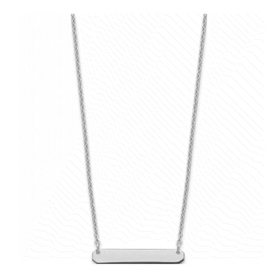 Sterling Silver Personalized Bar Necklace, 18" – view 3