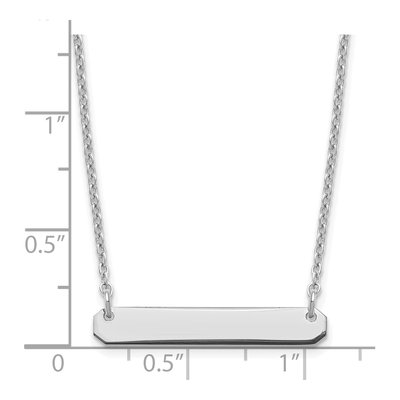 Sterling Silver Personalized Bar Necklace, 18" – view 4