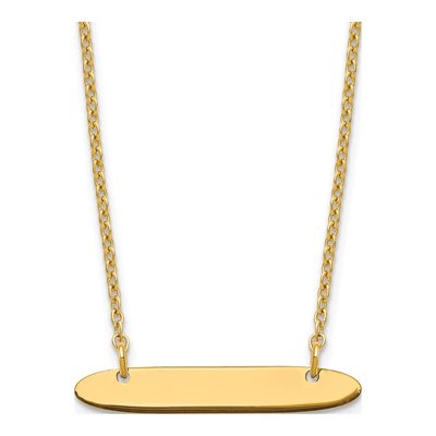 Gold-Plated Sterling Silver Personalized Bar Necklace