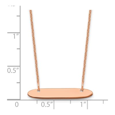 14K Rose Gold Oblong Bar Necklace – view 2