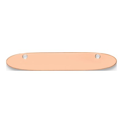 14K Rose Gold Small Oblong Blank Bar Finding
