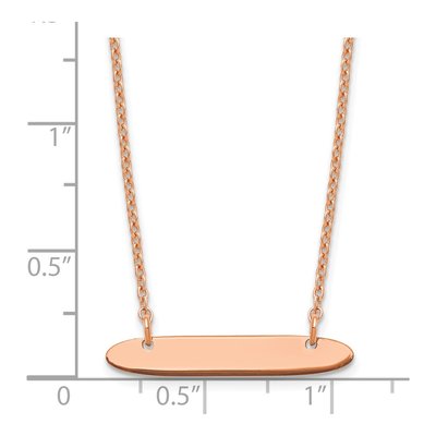 Rose Gold-Plated Sterling Silver Personalized Bar Necklace – view 2
