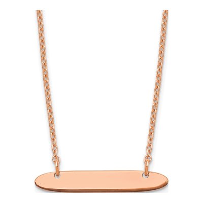 Rose Gold-Plated Sterling Silver Personalized Bar Necklace