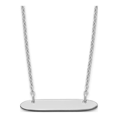 Sterling Silver Personalized Bar Necklace