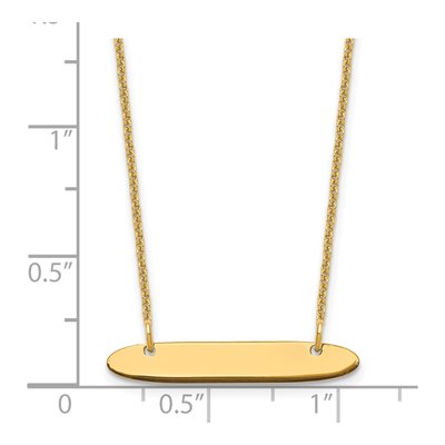 14K Yellow Gold Personalized Bar Necklace – view 3