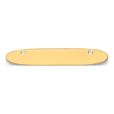 14K Yellow Gold Small Oblong Blank Bar Finding
