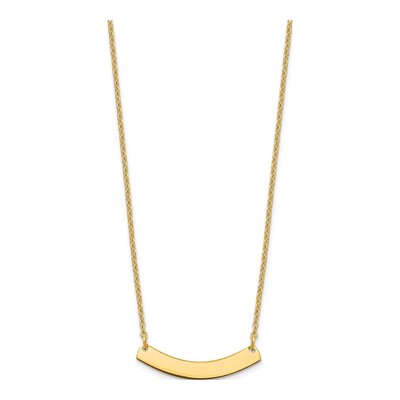 Gold-Plated Sterling Silver Curved Bar Necklace – view 3