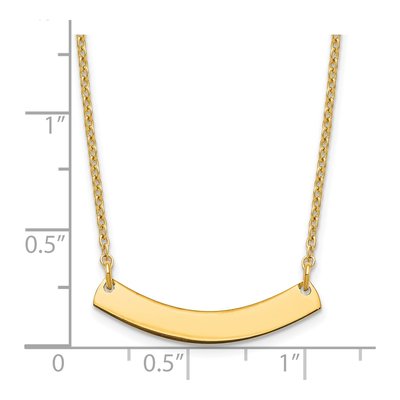 Gold-Plated Sterling Silver Curved Bar Necklace – view 4