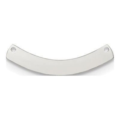 Sterling Silver Small Curved Blank Bar Finding