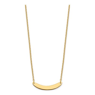 Gold-Plated Sterling Silver Personalized Curved Bar Necklace – view 2