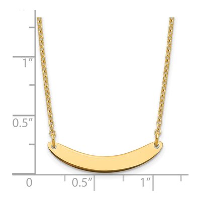 Gold-Plated Sterling Silver Personalized Curved Bar Necklace – view 3