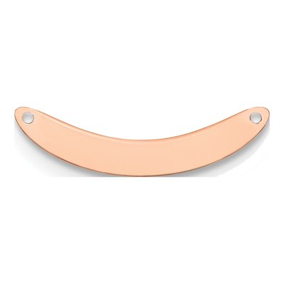 14K Rose Gold Curved Blank Bar Finding