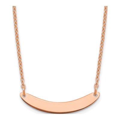Rose Gold-Plated Sterling Silver Personalized Bar Necklace