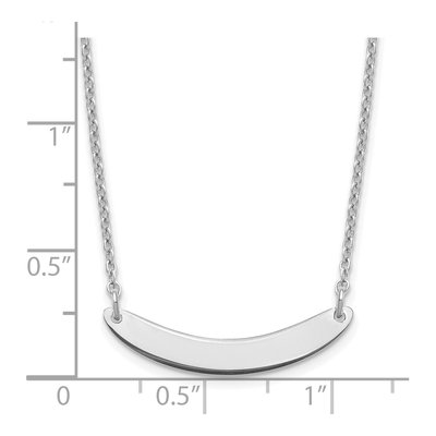 Sterling Silver Curved Bar Necklace – view 4
