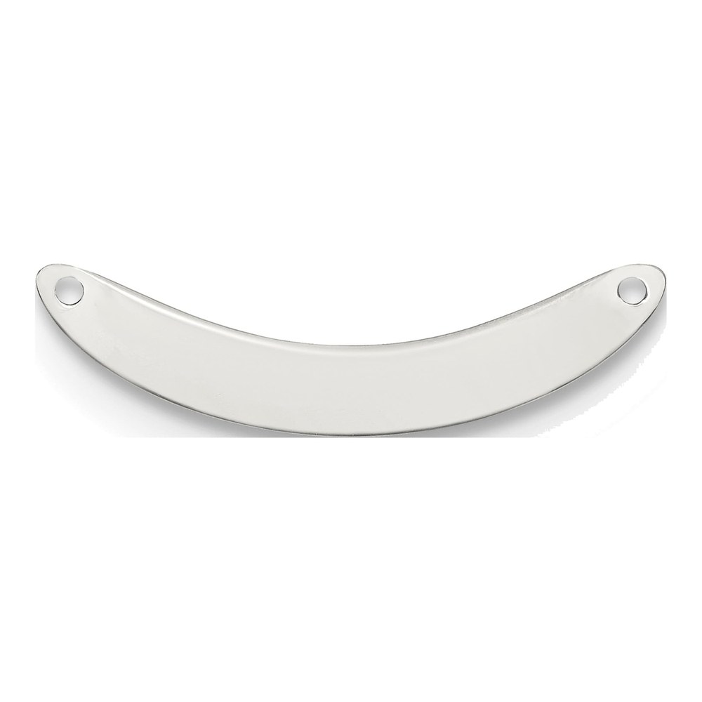 Sterling Silver Curved Blank Bar Finding