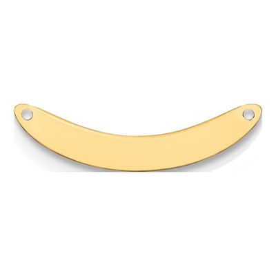 14K Yellow Gold Small Curved Blank Bar Finding