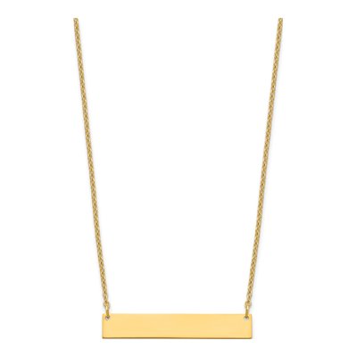 Gold-Plated Sterling Silver Bar Necklace – view 3