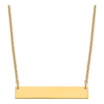 Gold-Plated Sterling Silver Bar Necklace