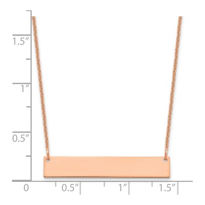 14K Rose Gold Personalized Bar Necklace – view 2