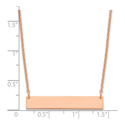 Rose Gold-Plated Sterling Silver Bar Necklace – view 2