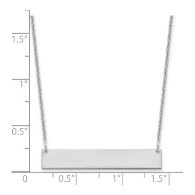 14K White Gold Bar Necklace – view 3